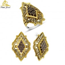 Gümüş Otantik Taşlı Set